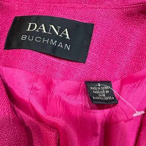 Dana Buchman Raspberry Women's 100% Silk Jacket Size 4 - Picture 10 of 11